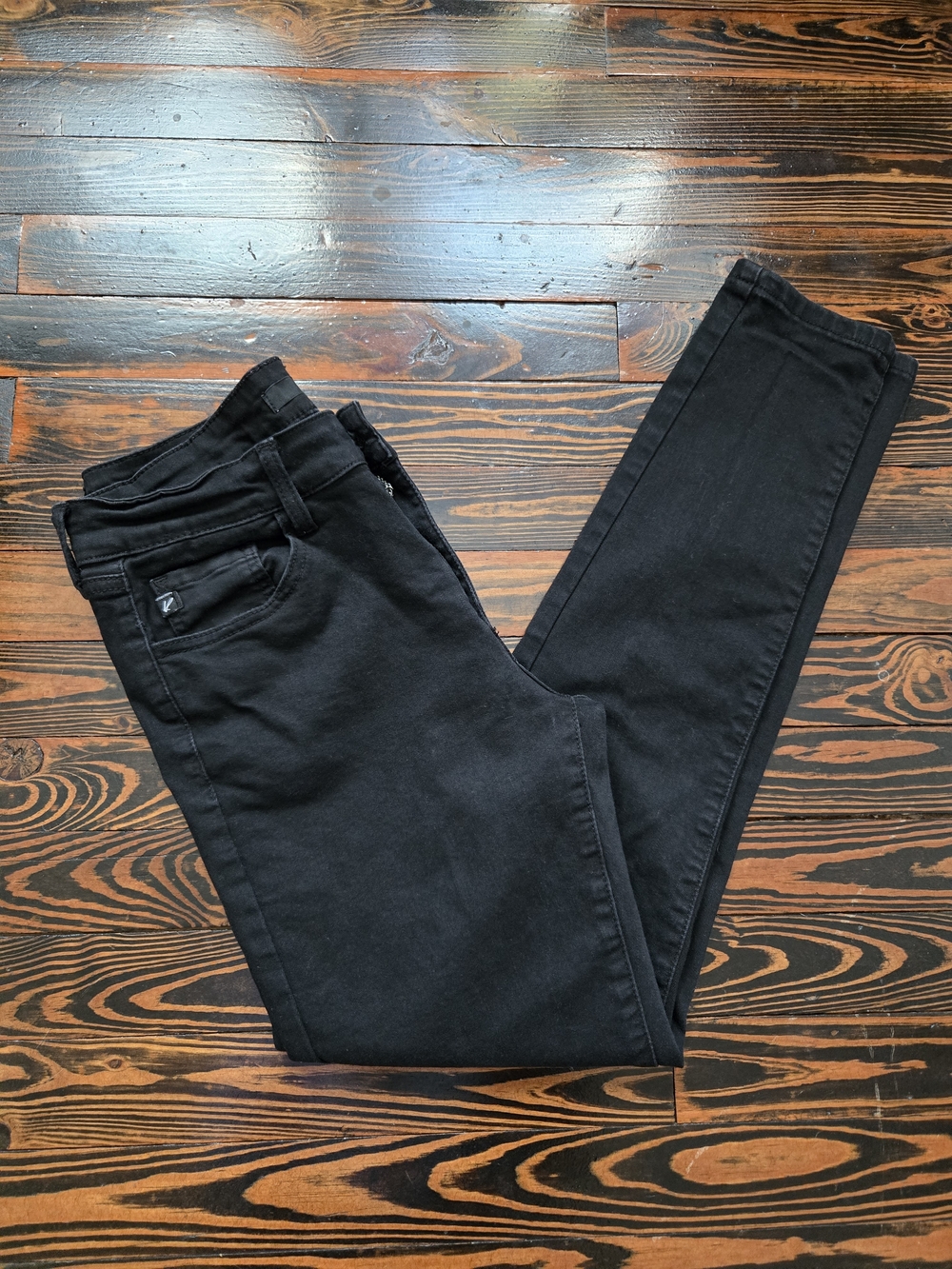KanCan Solid Black Stretch Skinny Jeans Non Distressed Classic Basic Size 9 / 28